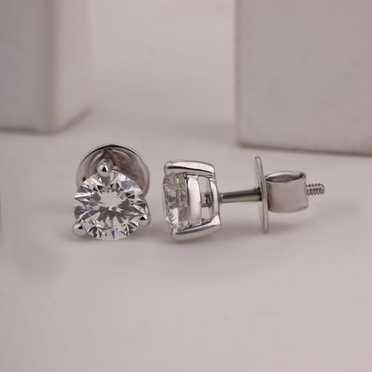 Lab-Made Diamond Stud Earrings