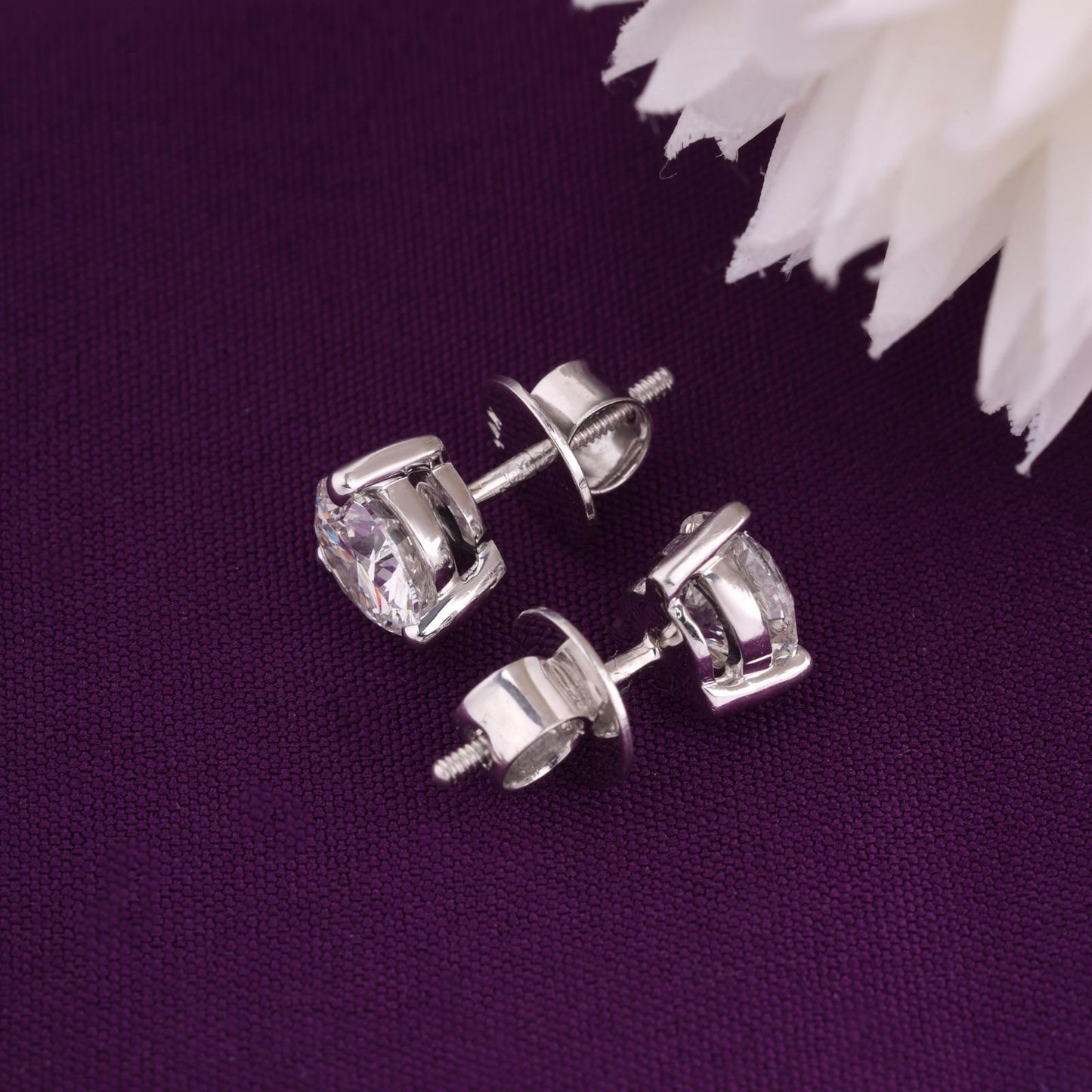 Lab-Made Diamond Stud Earrings