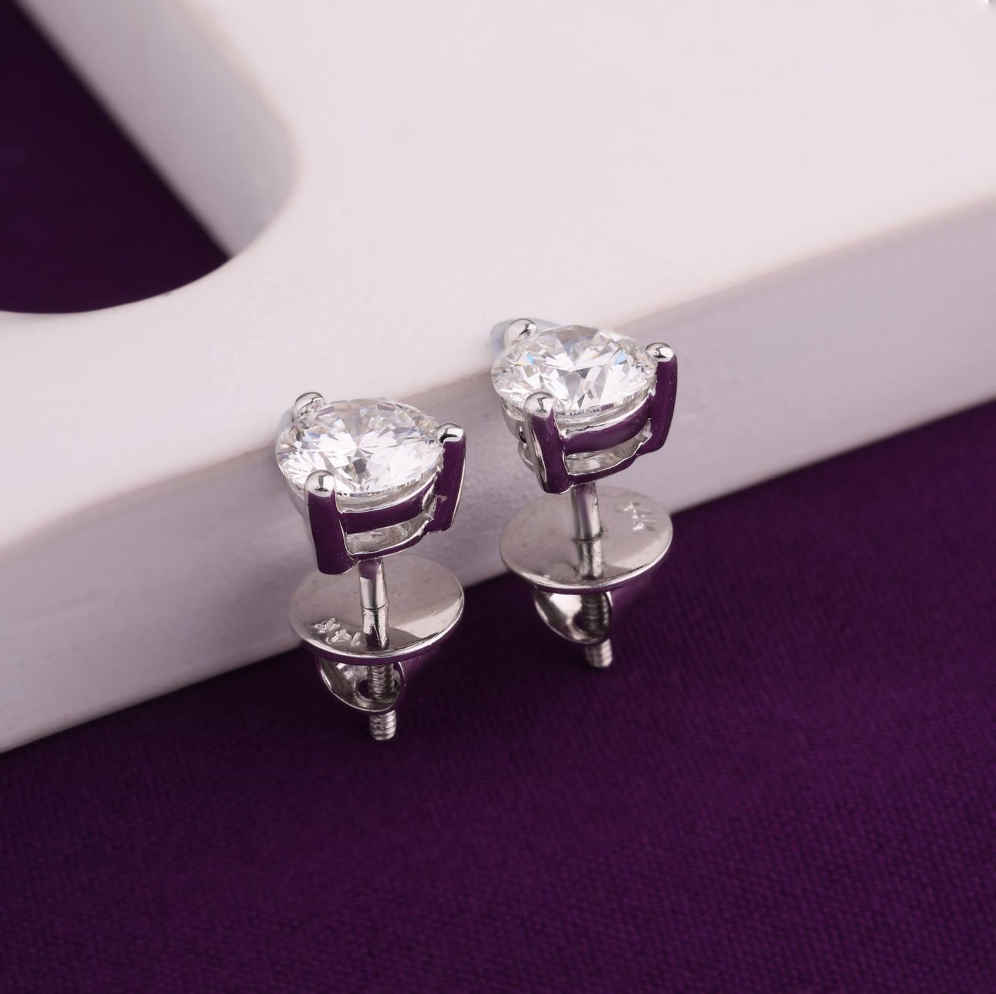 Lab-Made Diamond Stud Earrings